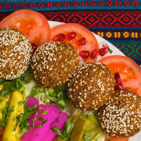 Falafel and salad